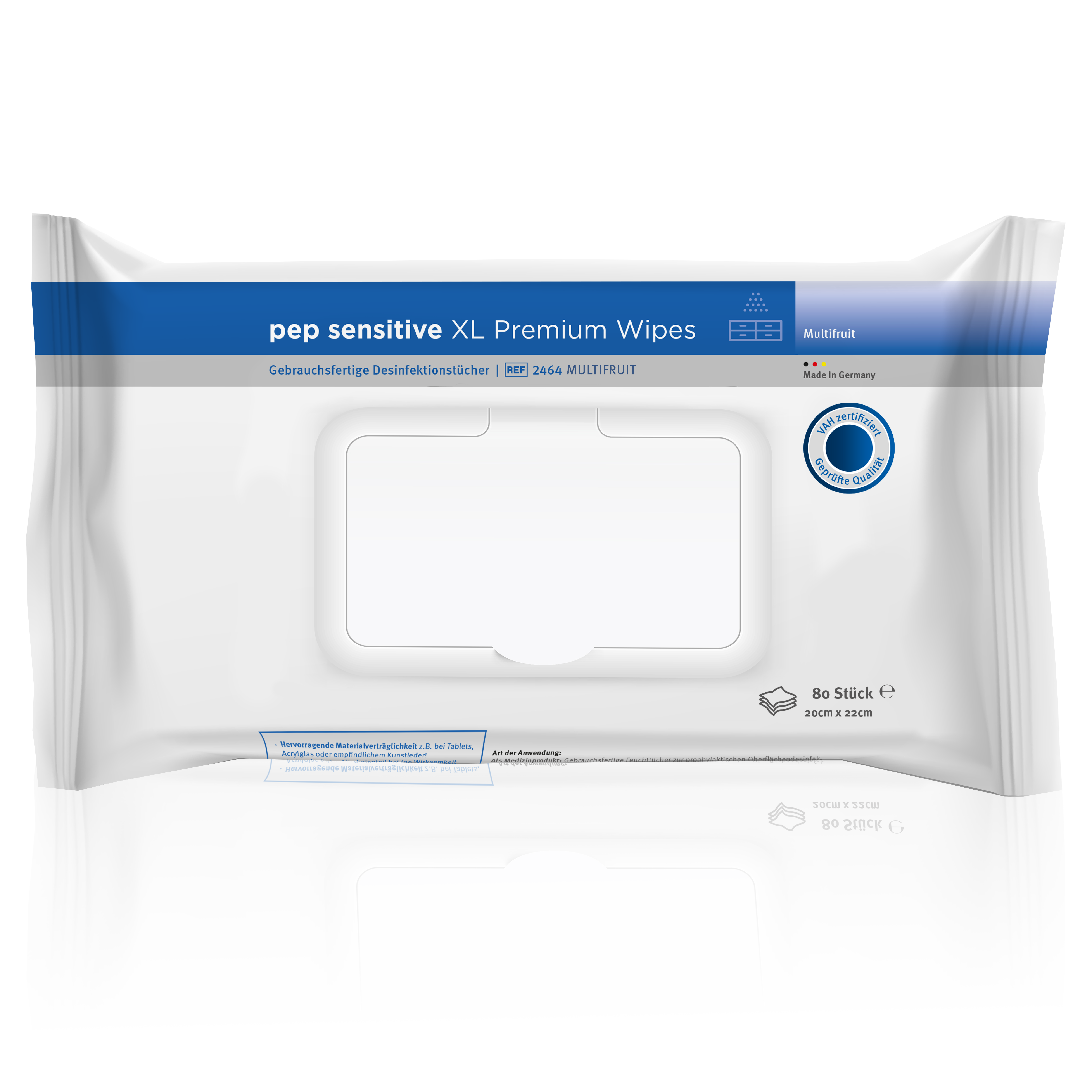 pep sensitive® XL Premium Wipes | Desinfektionstücher